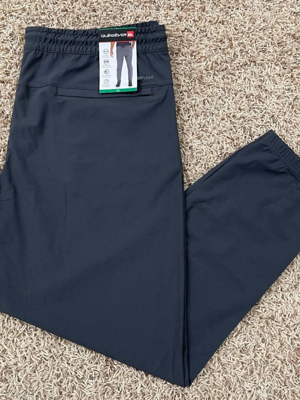 Quiksilver Men's Stretch Woven Joggers Pants Gray, Size XL (New)